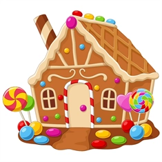 Candyland Gingerbread Sweet House Cutout for Party Supplies
